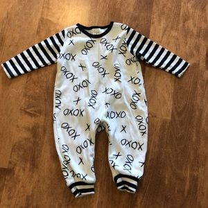 Black and white XOXO one piece